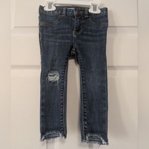 Old Navy Dark Blue Distressed Ankle Jeans Girls Size 2T